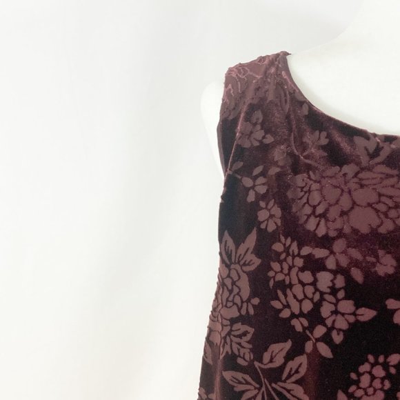 Ann Taylor Factory Burnout Velvet Layered Tank NWT Size L - Picture 4 of 6